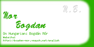 mor bogdan business card