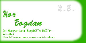 mor bogdan business card